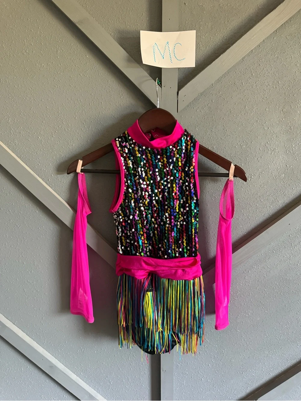 MC Sequin Fringe Dance Costume - with gloves